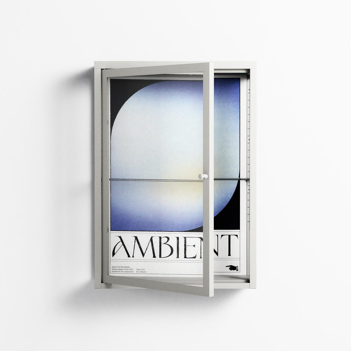 Ambient - Wall Cabinet - Alexander Khabbazi - Chalk - Clear glass
