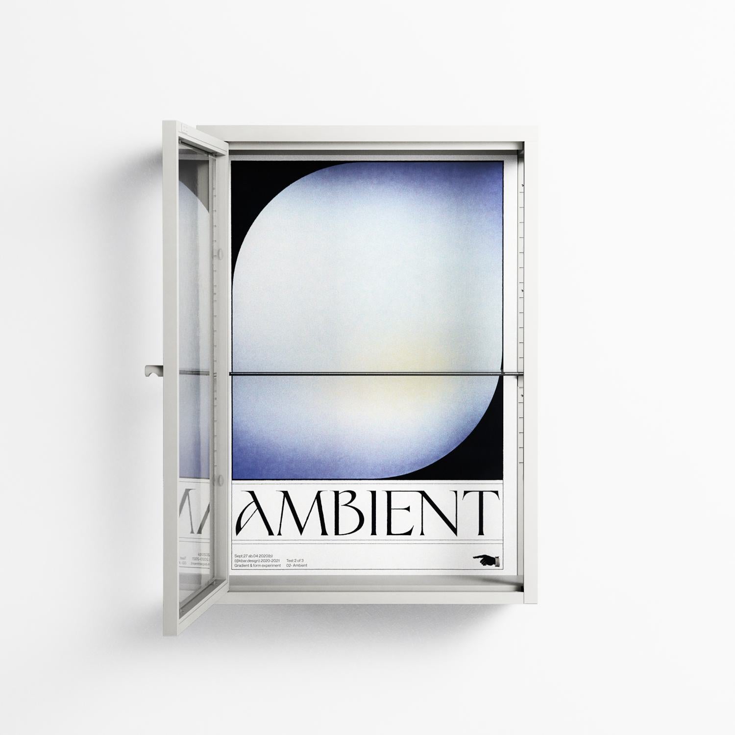 Ambient - Wall Cabinet - Alexander Khabbazi - Chalk - Clear glass