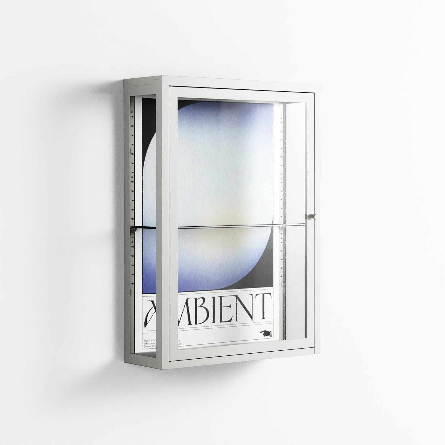 Ambient - Wall Cabinet - Alexander Khabbazi - Chalk - Clear glass