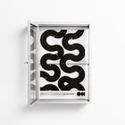 Black Waves - Wall Cabinet - Alexander Khabbazi - Chalk - Clear glass