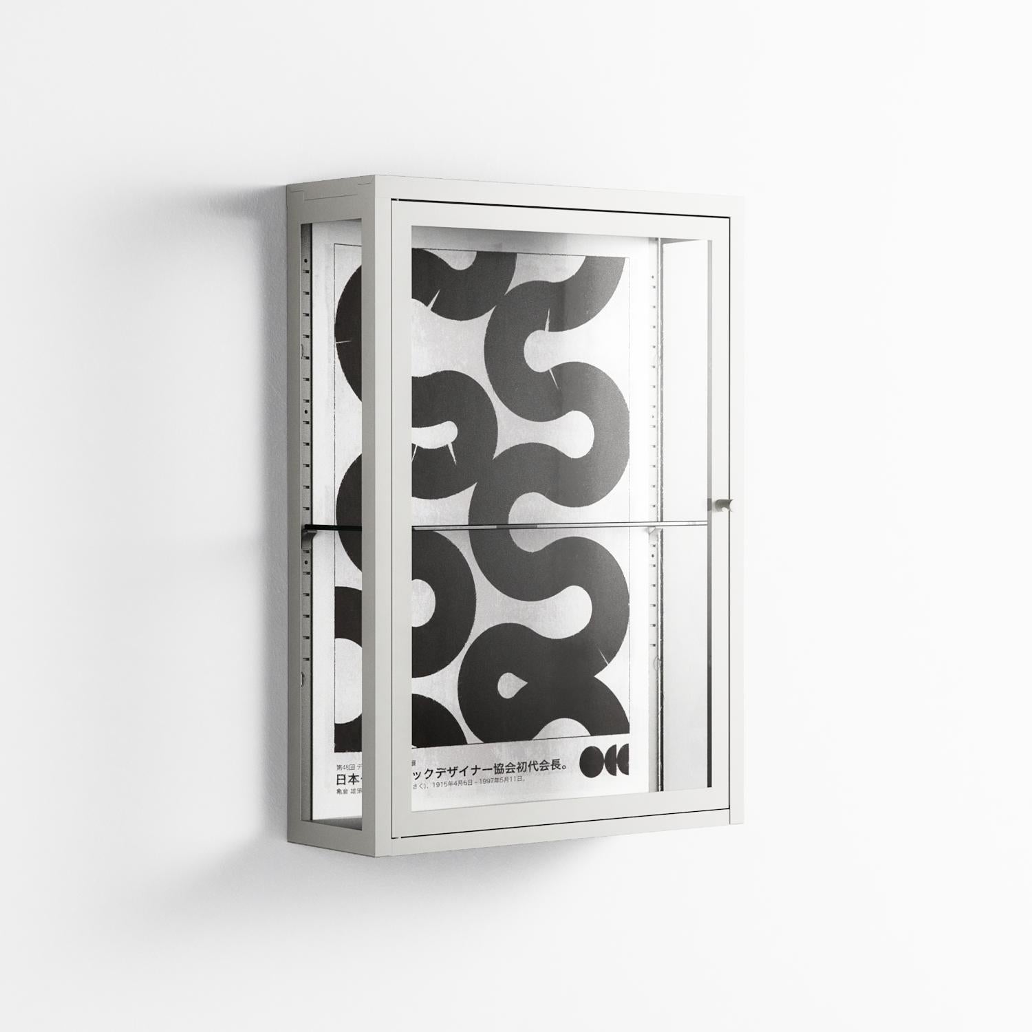 Black Waves - Wall Cabinet - Alexander Khabbazi - Chalk - Clear glass
