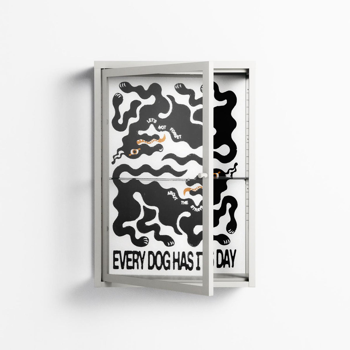 Every Dog - Wall Cabinet - Alexander Khabbazi - Chalk - Clear glass