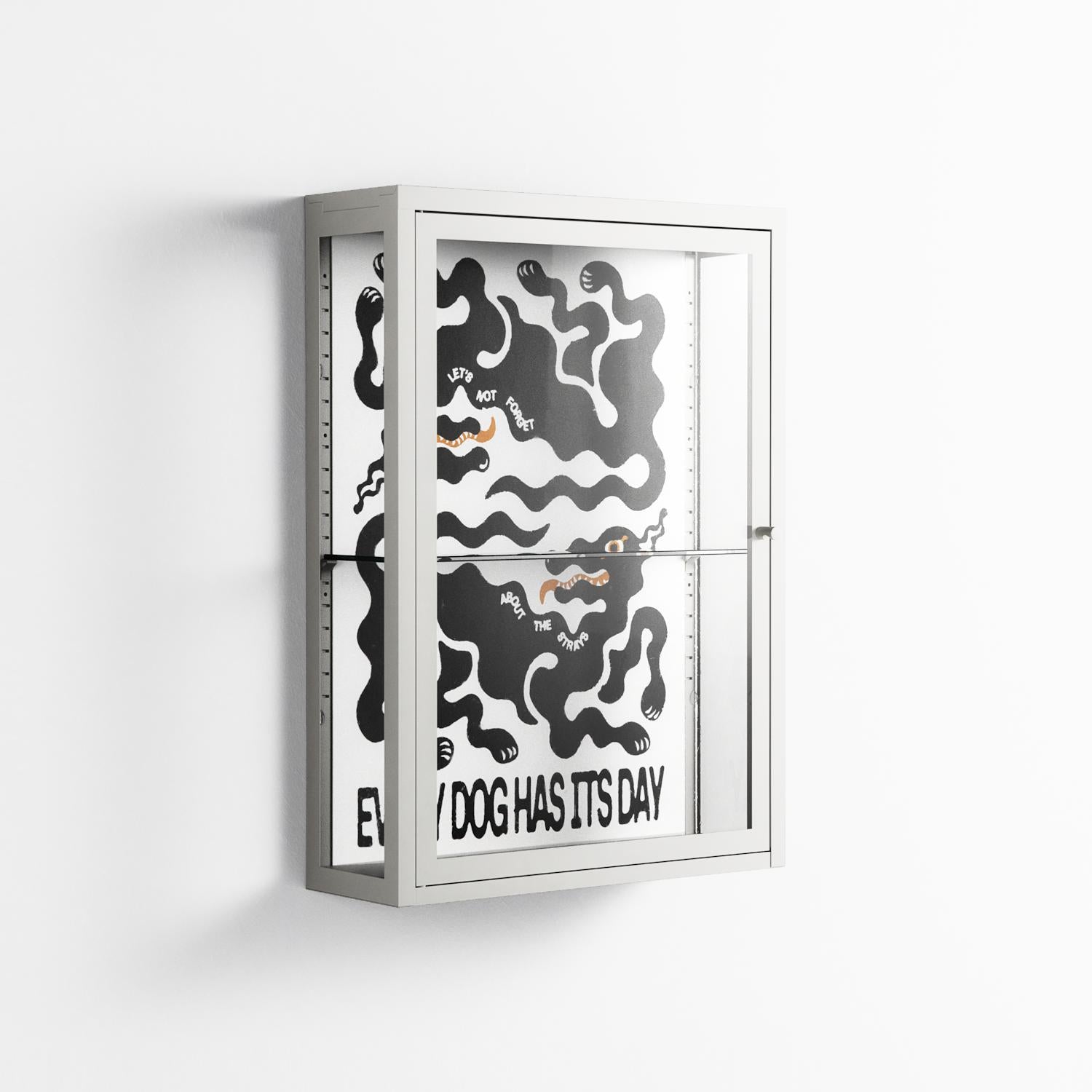Every Dog - Wall Cabinet - Alexander Khabbazi - Chalk - Clear glass