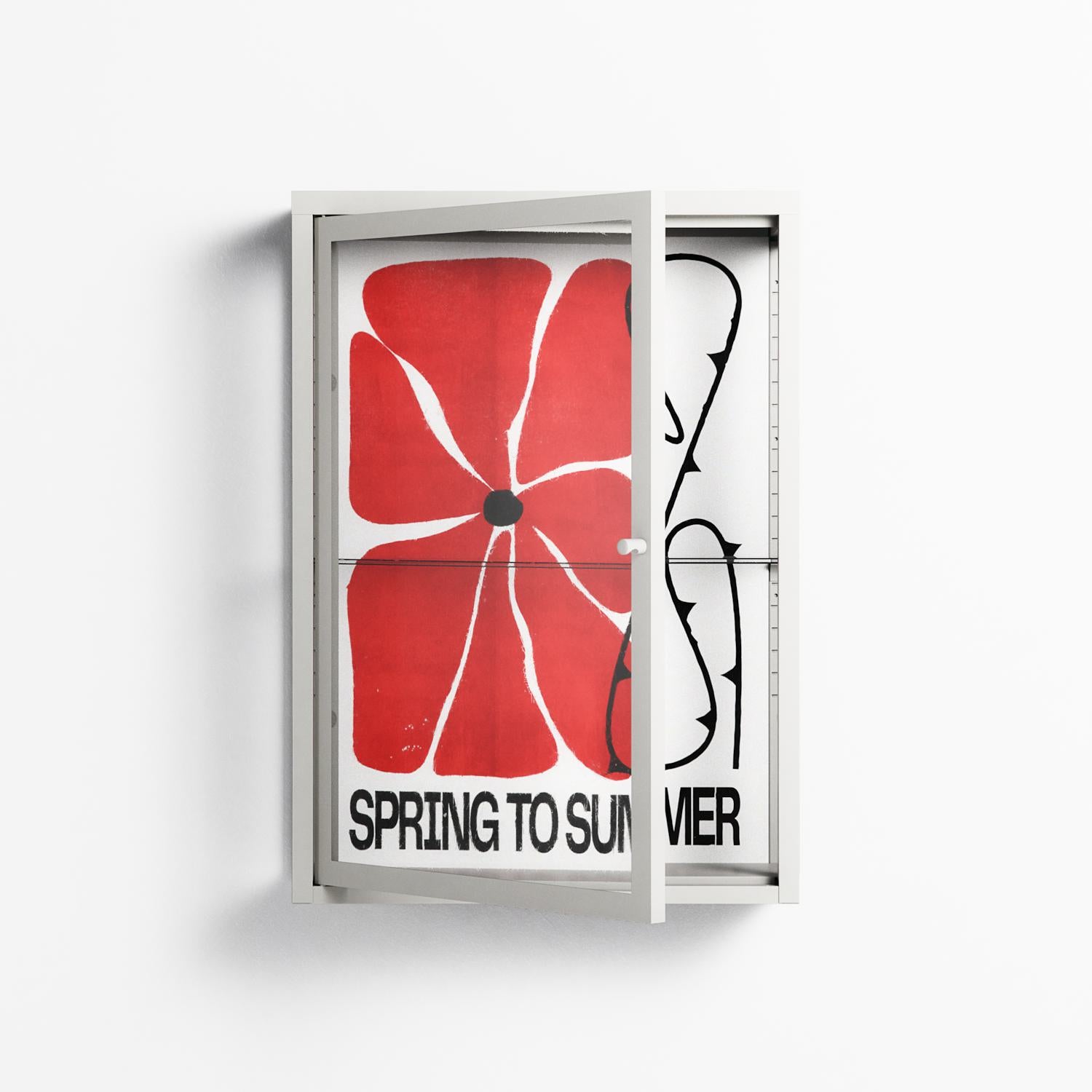 Spring to Summer - Wall Cabinet - Alexander Khabbazi - Chalk - Clear glass