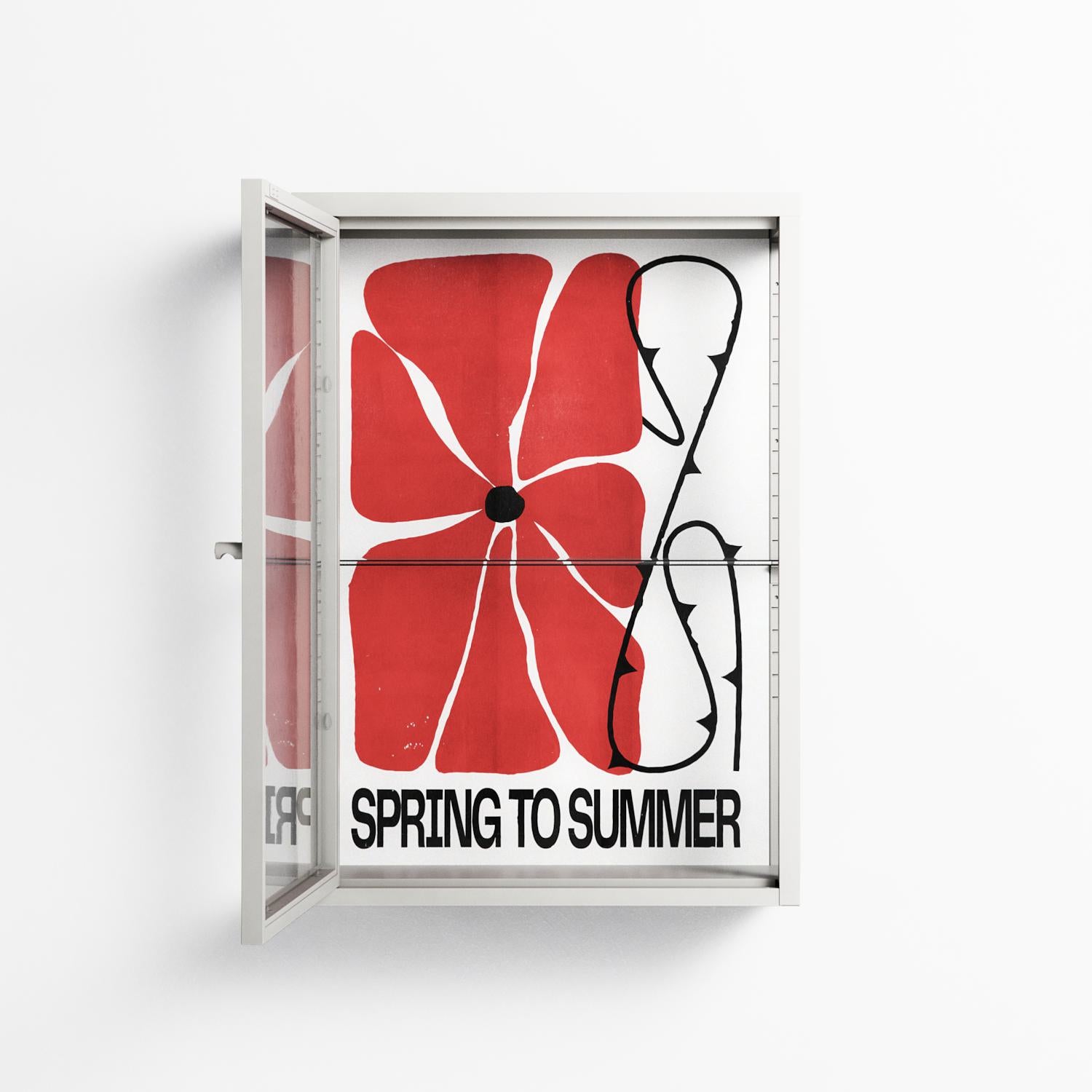 Spring to Summer - Wall Cabinet - Alexander Khabbazi - Chalk - Clear glass
