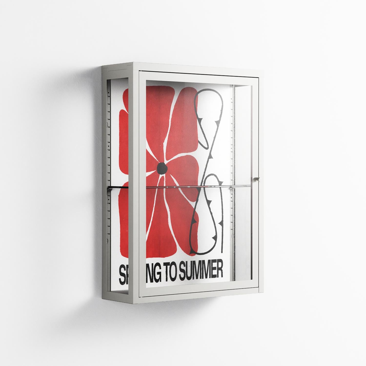 Spring to Summer - Wall Cabinet - Alexander Khabbazi - Chalk - Clear glass