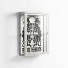 Hounds  - Wall Cabinet - Alexander Khabbazi - Chalk - Clear glass