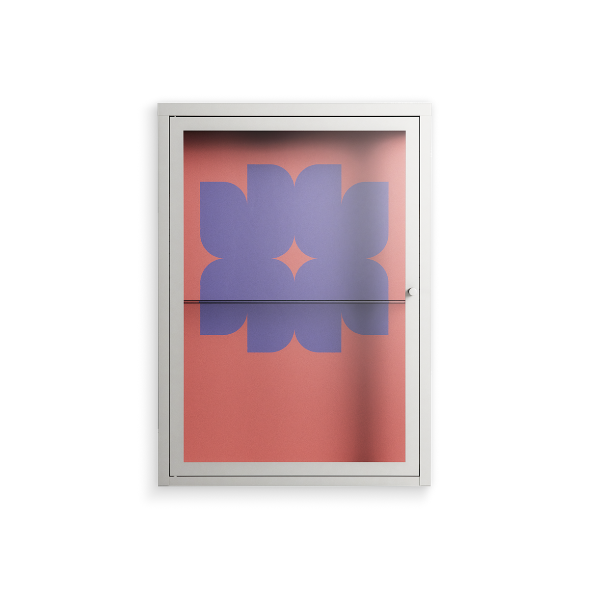 Stella - Wall Cabinet - Linus Lohoff - Chalk - Clear glass