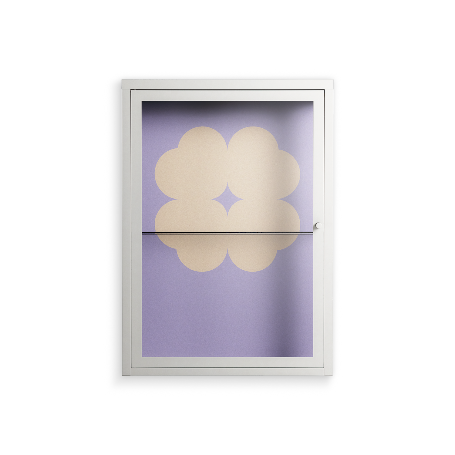 Amara - Wall Cabinet - Linus Lohoff - Chalk - Clear glass