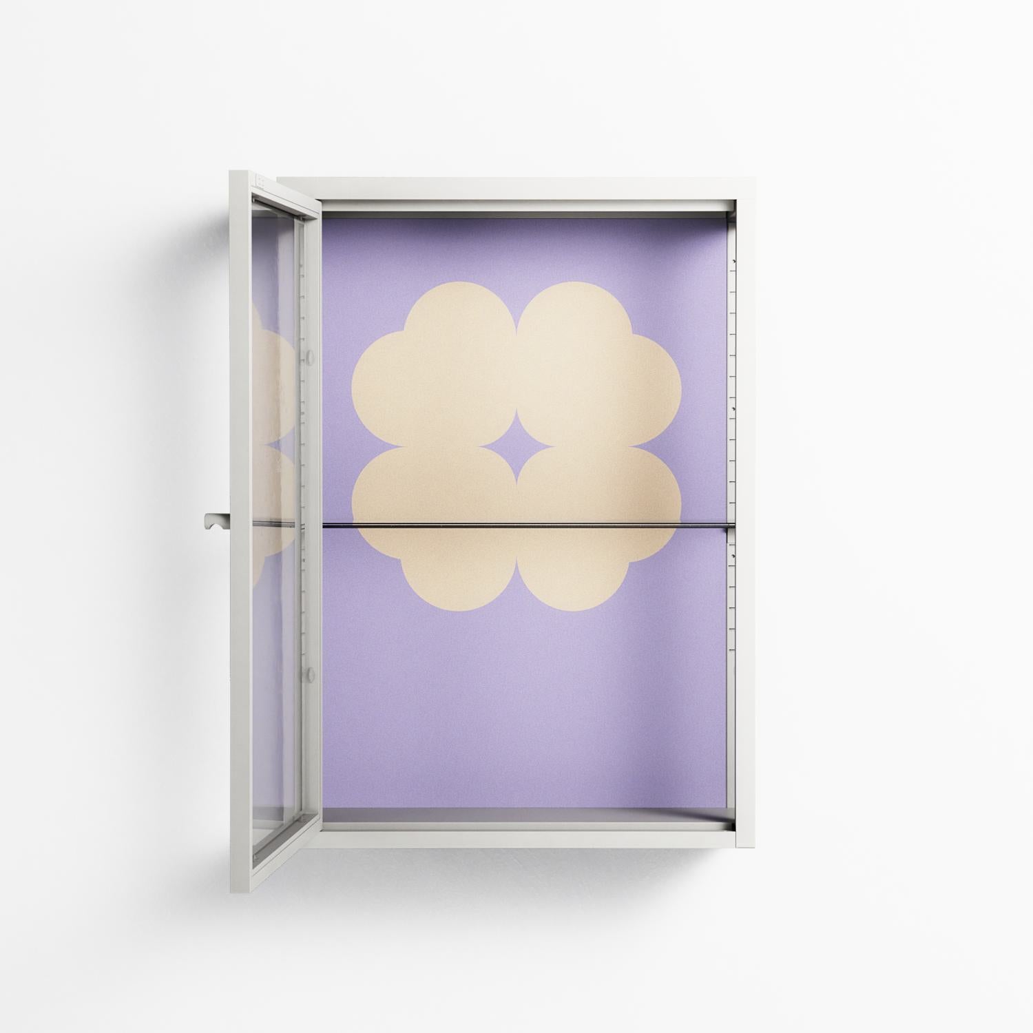 Amara - Wall Cabinet - Linus Lohoff - Chalk - Clear glass