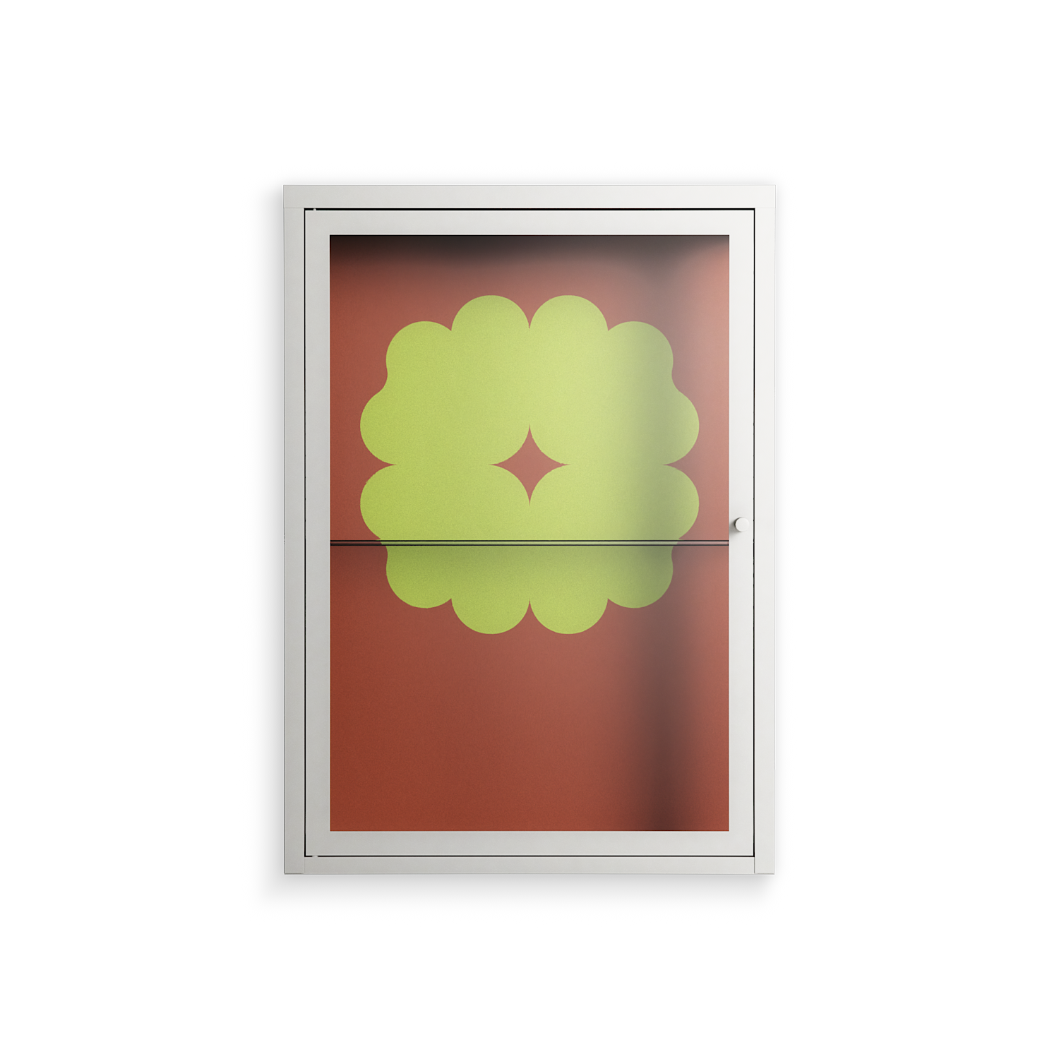 Fernis - Wall Cabinet - Linus Lohoff - Chalk - Clear glass