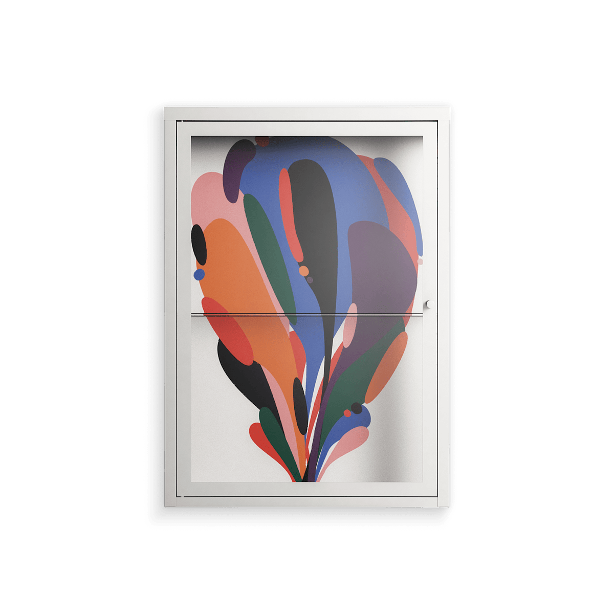 Balloons - Wall Cabinet - Vratislav Pecka - Chalk - Clear glass
