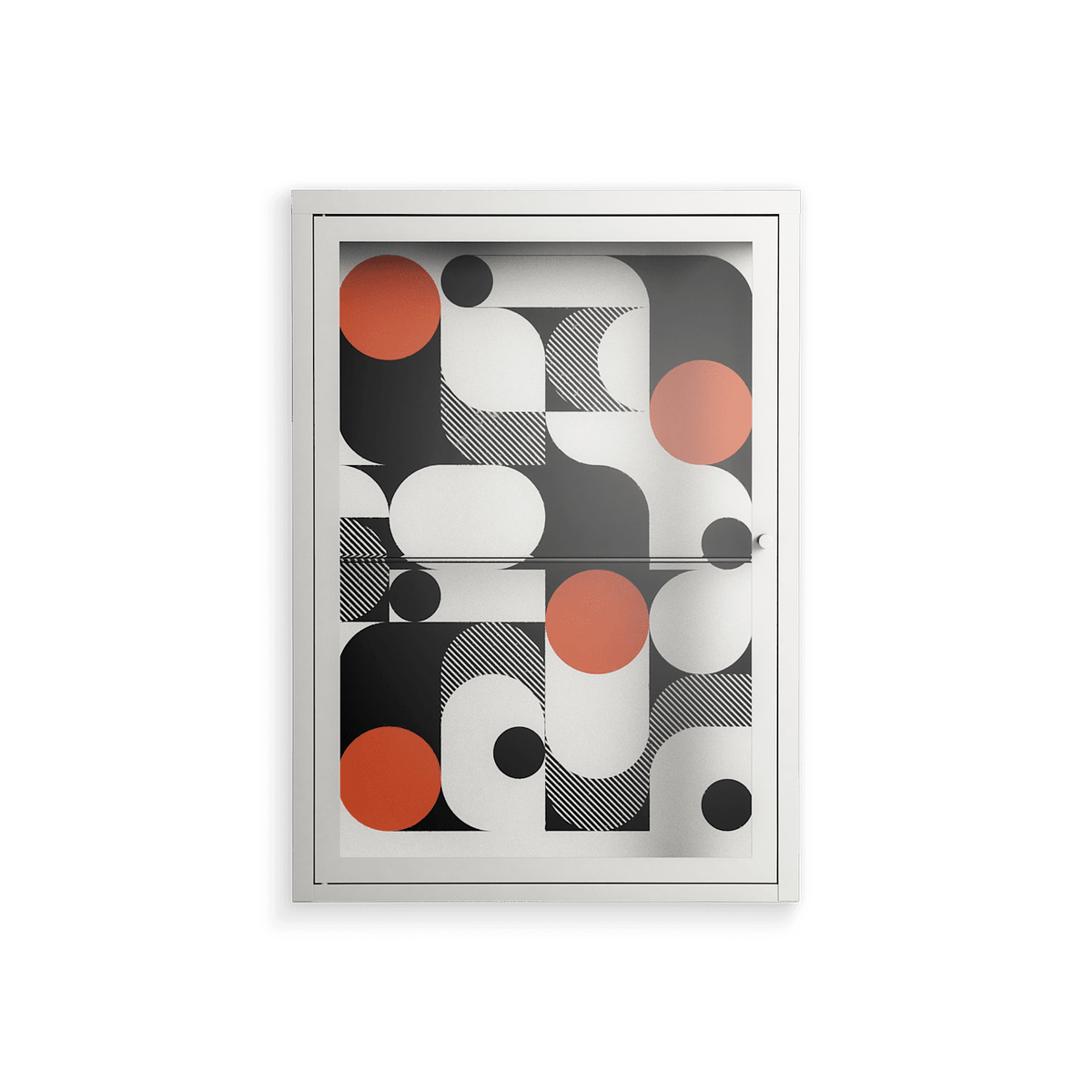 Conserto - Wall Cabinet - Vratislav Pecka - Chalk - Clear glass