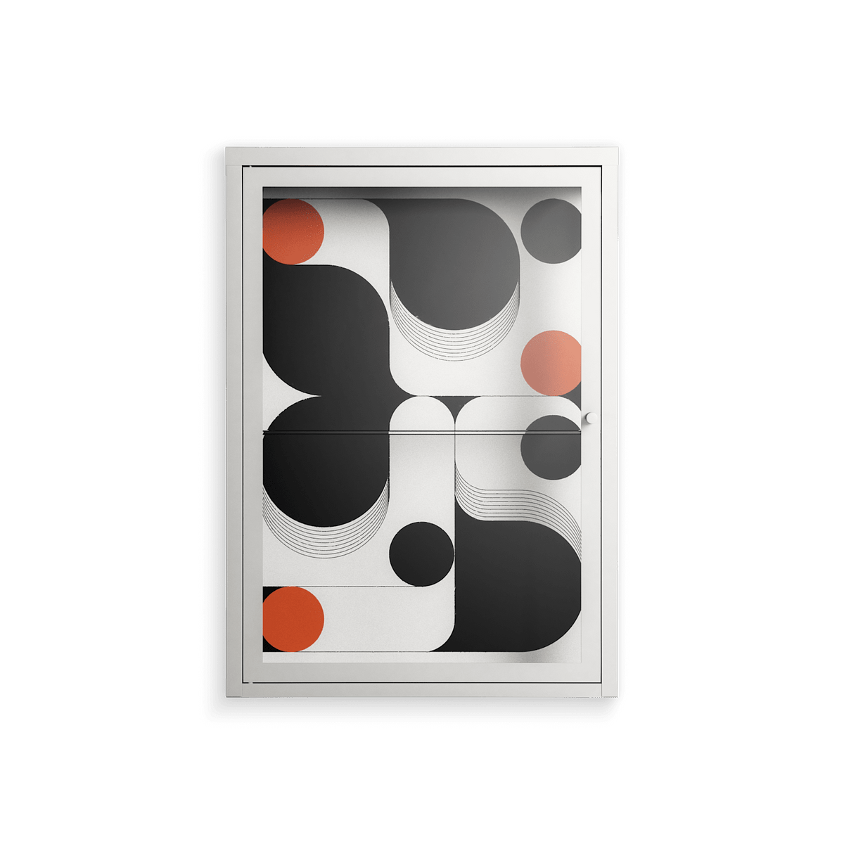 Conserto2 - Wall Cabinet - Vratislav Pecka - Chalk - Clear glass