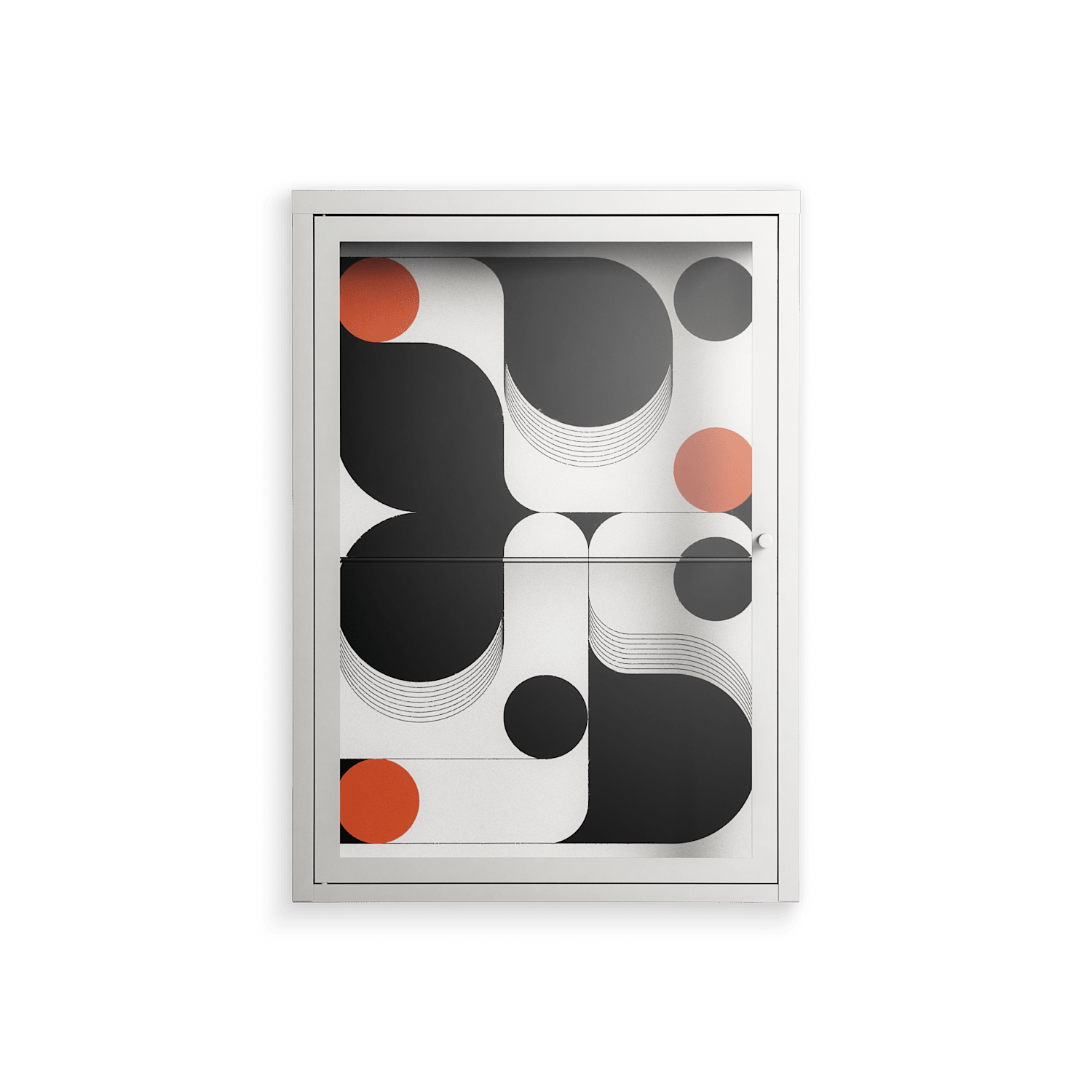 Conserto2 - Wall Cabinet - Vratislav Pecka - Chalk - Clear glass