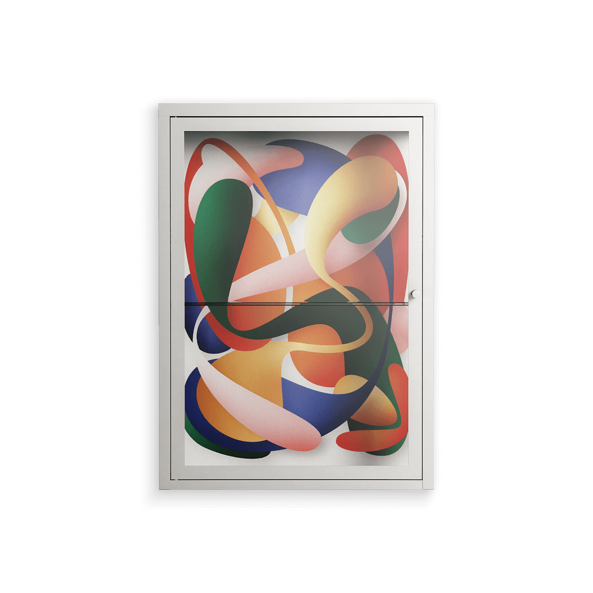 Gloss - Wall Cabinet - Vratislav Pecka - Chalk - Clear glass
