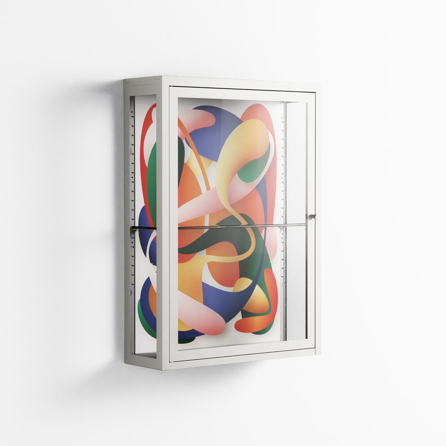 Gloss - Wall Cabinet - Vratislav Pecka - Chalk - Clear glass