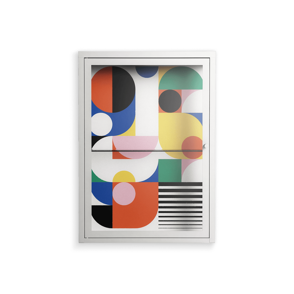 Murano - Wall Cabinet - Vratislav Pecka - Chalk - Clear glass