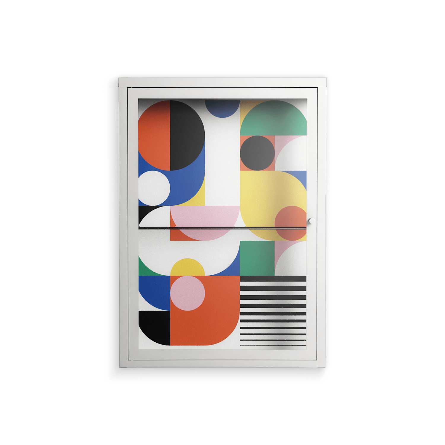 Murano - Wall Cabinet - Vratislav Pecka - Chalk - Clear glass