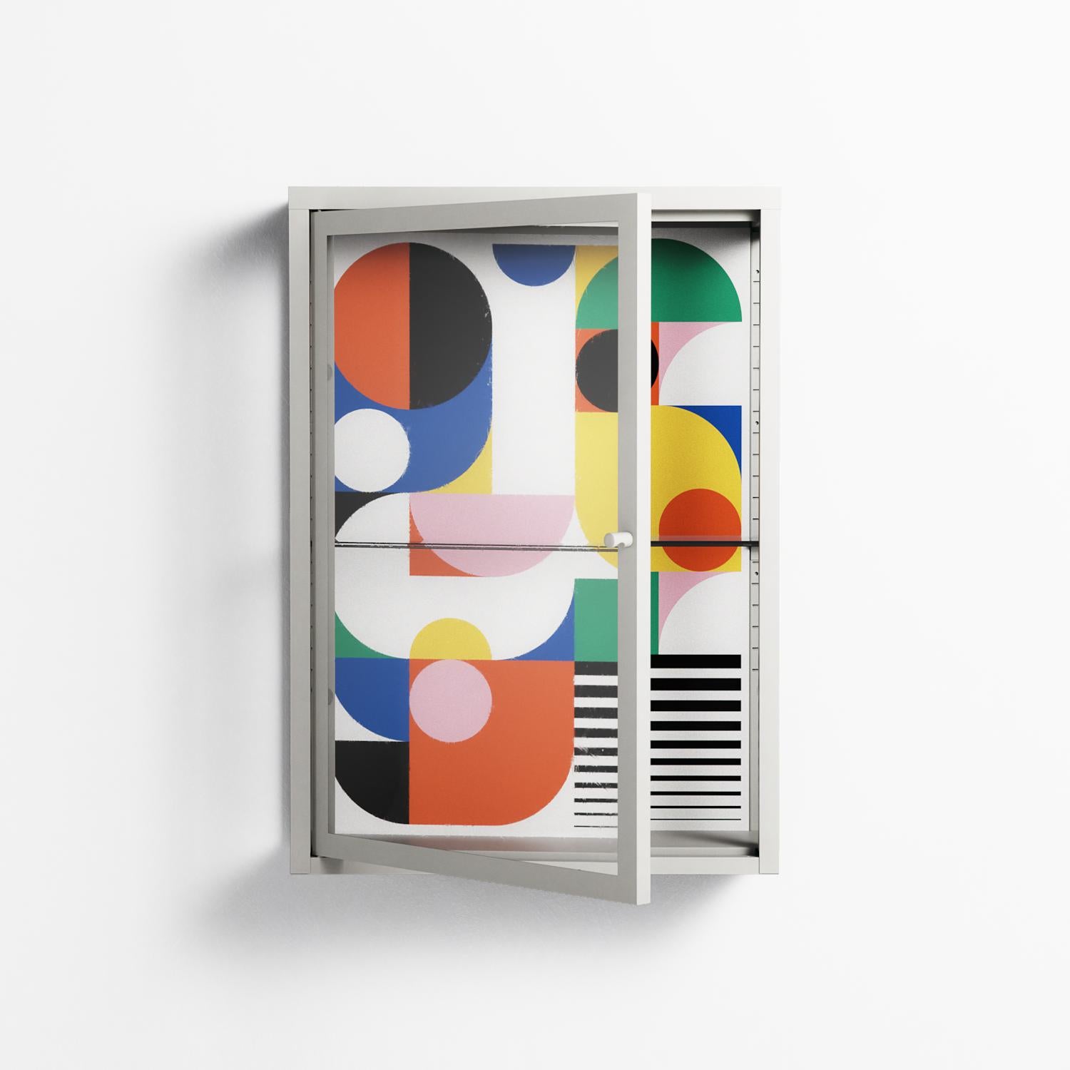 Murano - Wall Cabinet - Vratislav Pecka - Chalk - Clear glass