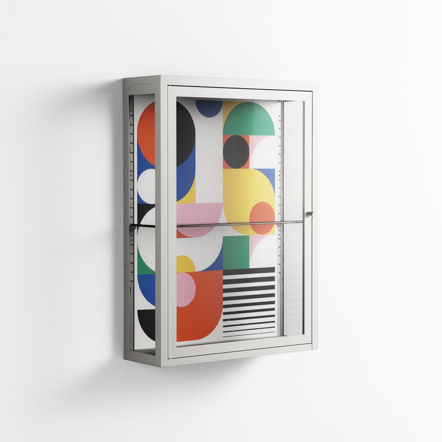 Murano - Wall Cabinet - Vratislav Pecka - Chalk - Clear glass