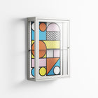 Palette - Wall Cabinet - Vratislav Pecka - Chalk - Clear glass