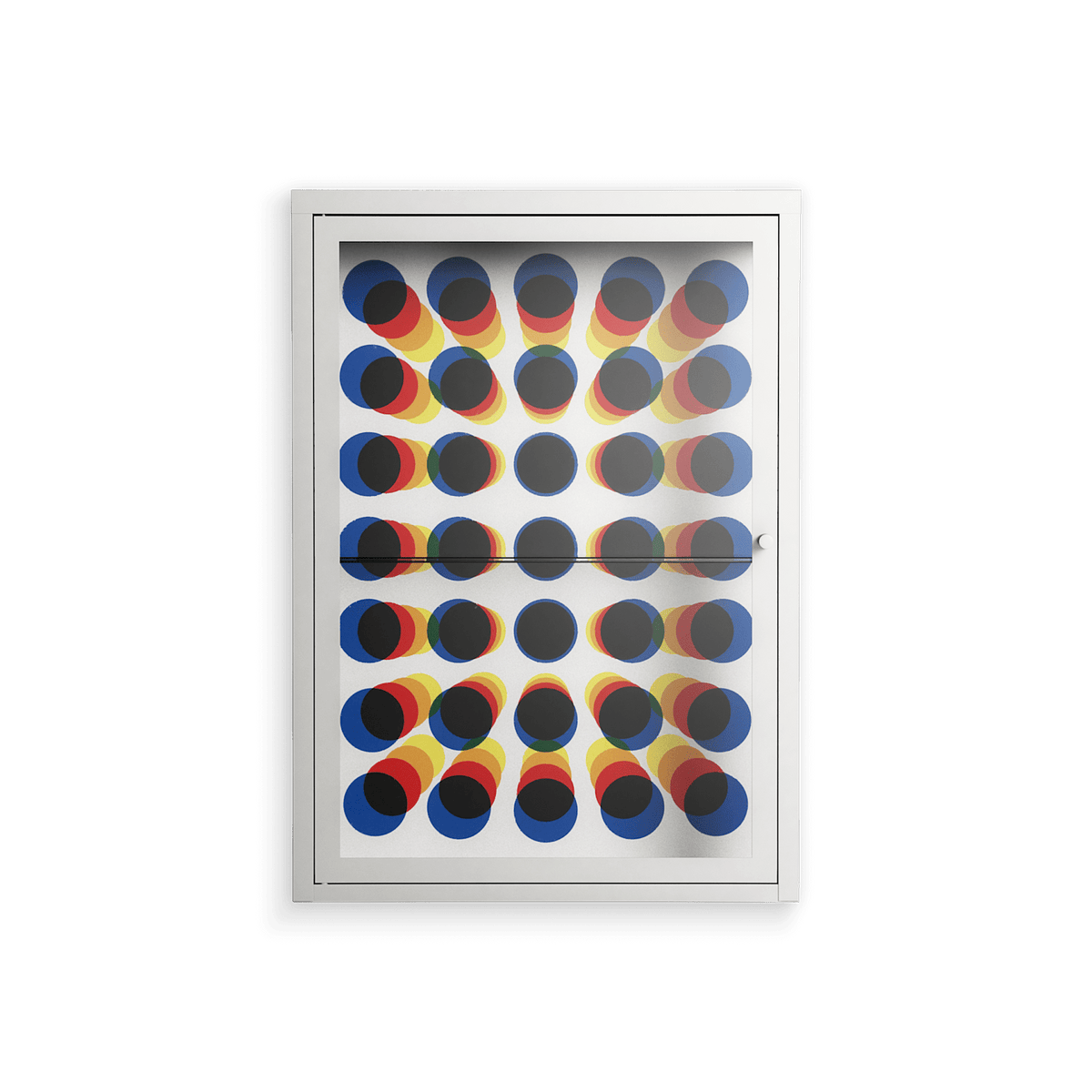 Perspektiva - Wall Cabinet - Vratislav Pecka - Chalk - Clear glass