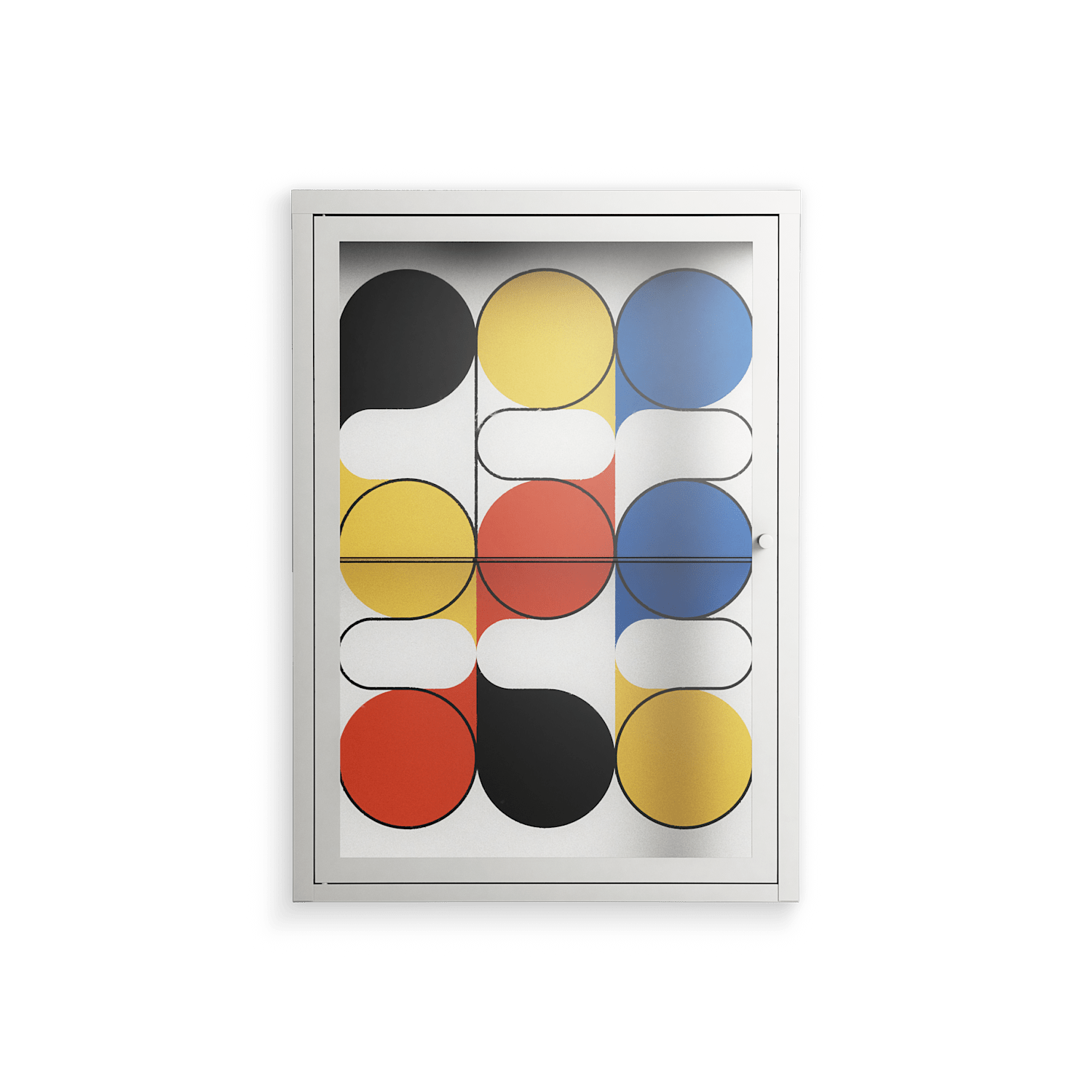 Springs - Wall Cabinet - Vratislav Pecka - Chalk - Clear glass