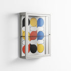 Springs - Wall Cabinet - Vratislav Pecka - Chalk - Clear glass