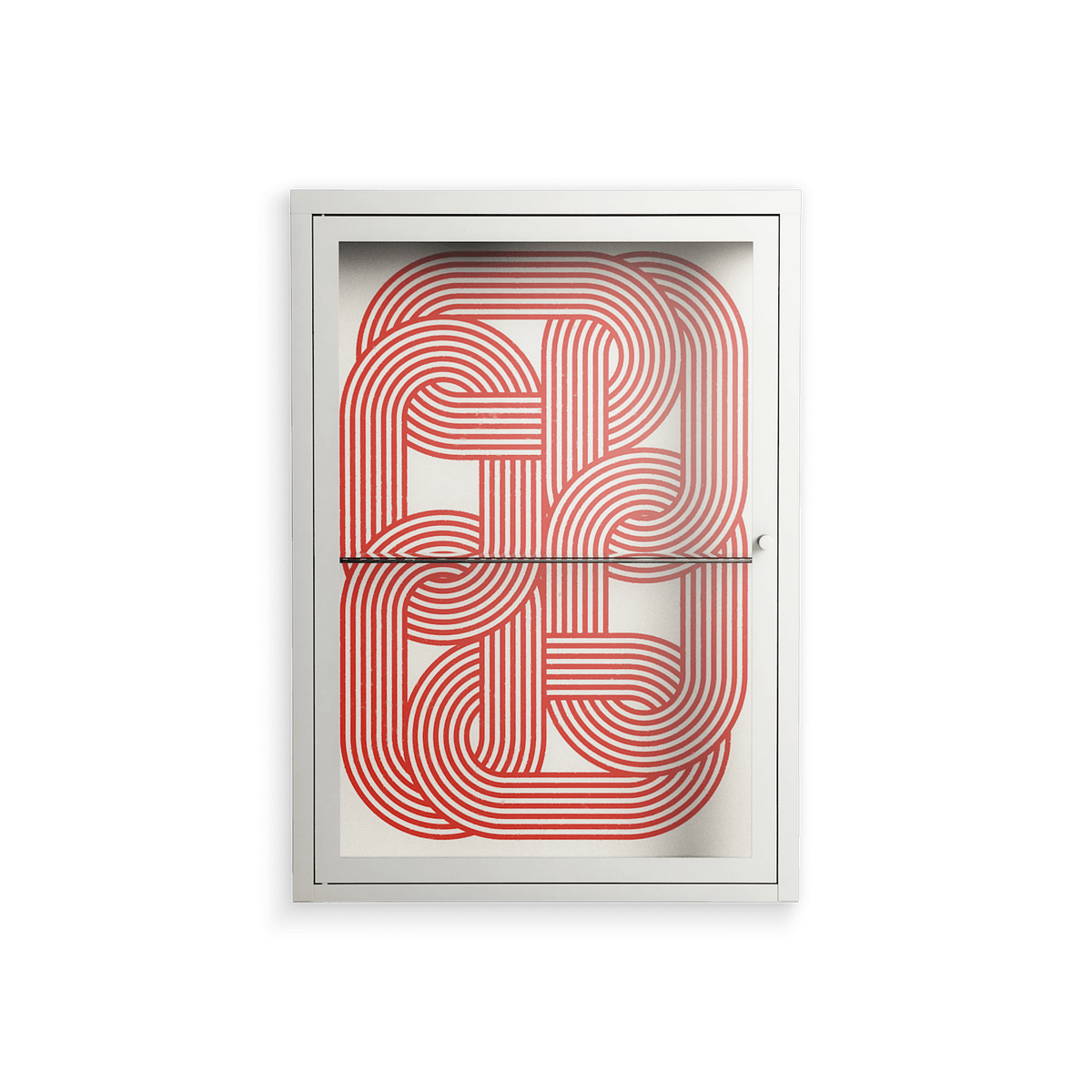 United - Wall Cabinet - Vratislav Pecka - Chalk - Clear glass
