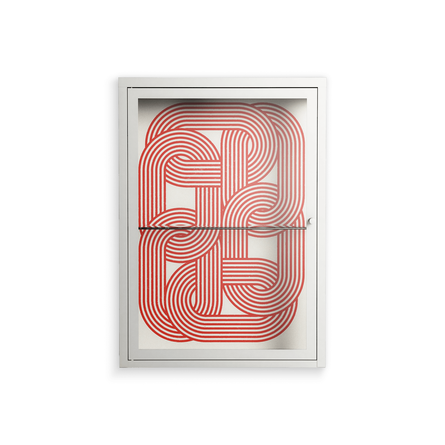 United - Wall Cabinet - Vratislav Pecka - Chalk - Clear glass