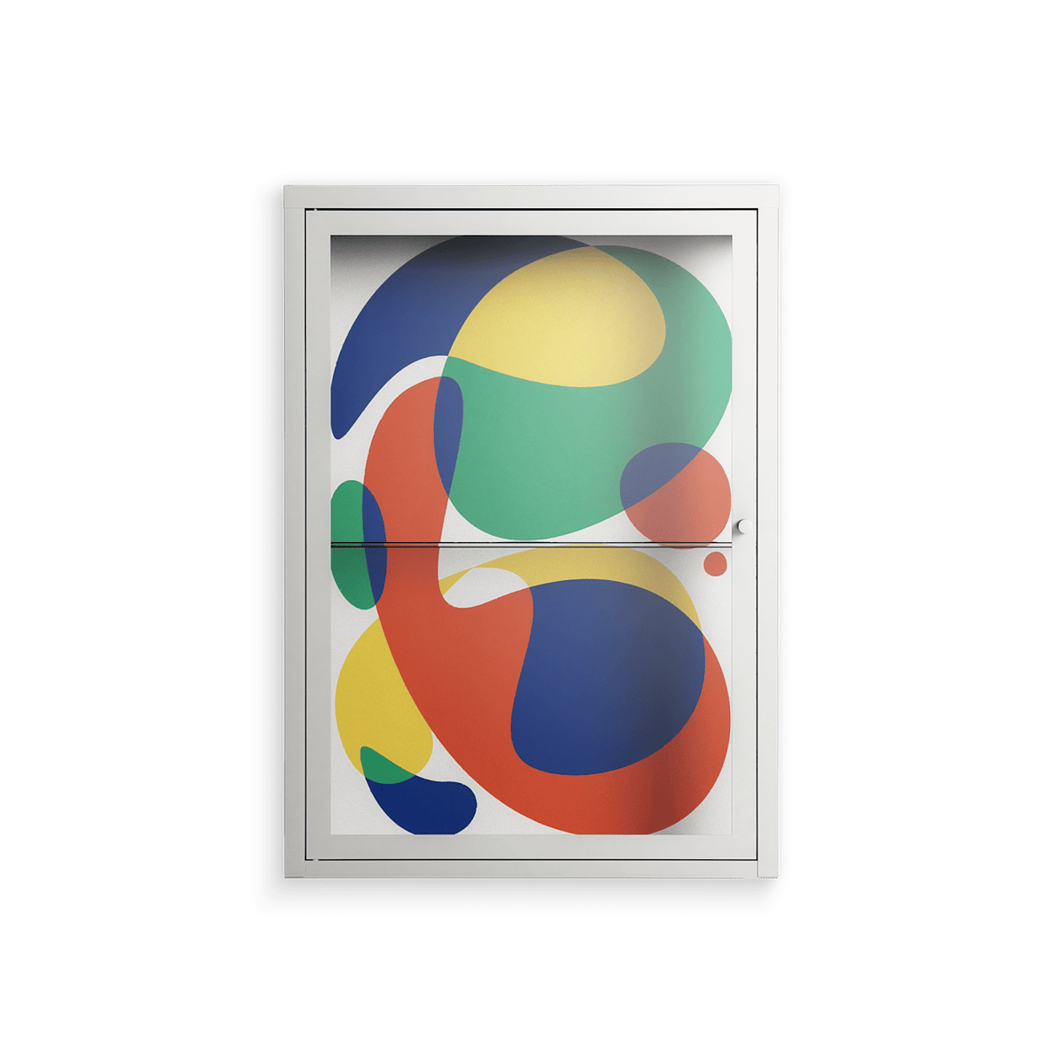 Vibrante - Wall Cabinet - Vratislav Pecka - Chalk - Clear glass