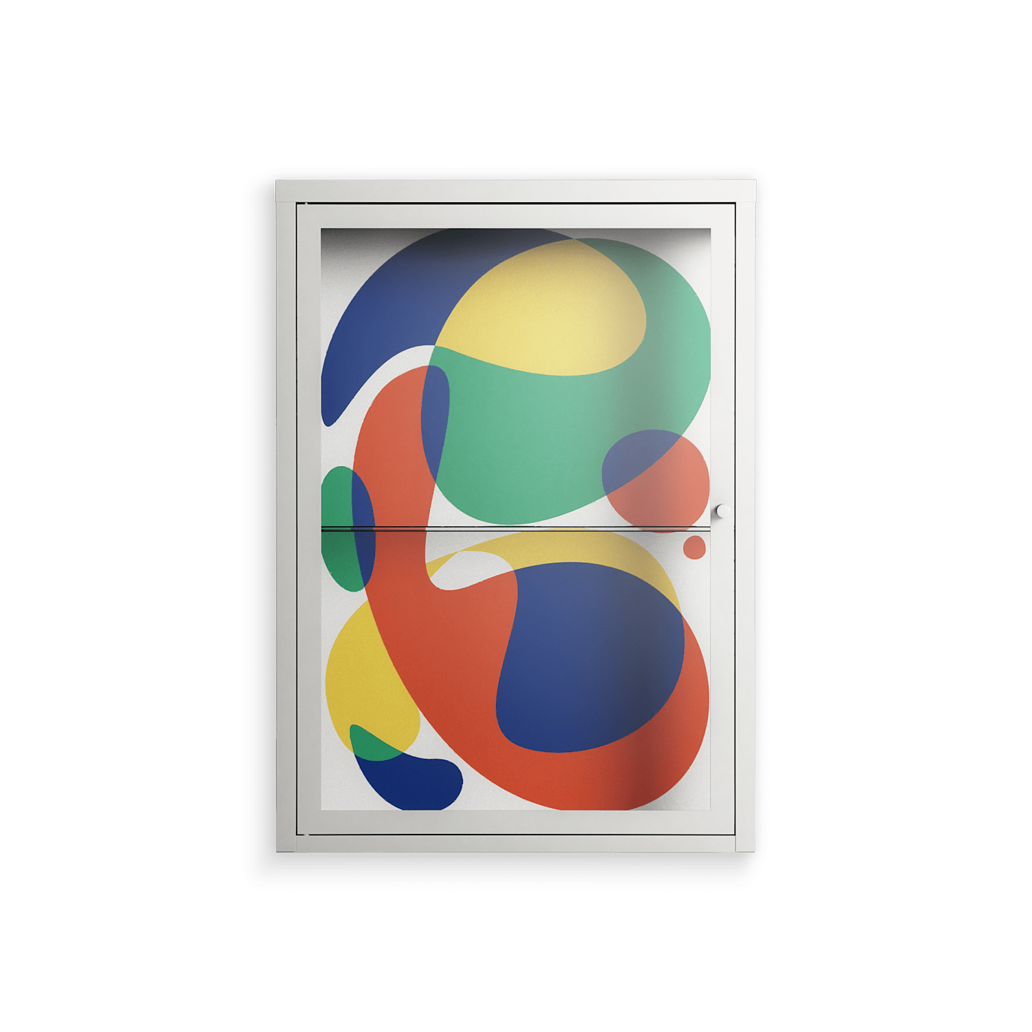 Vibrante - Wall Cabinet - Vratislav Pecka - Chalk - Clear glass