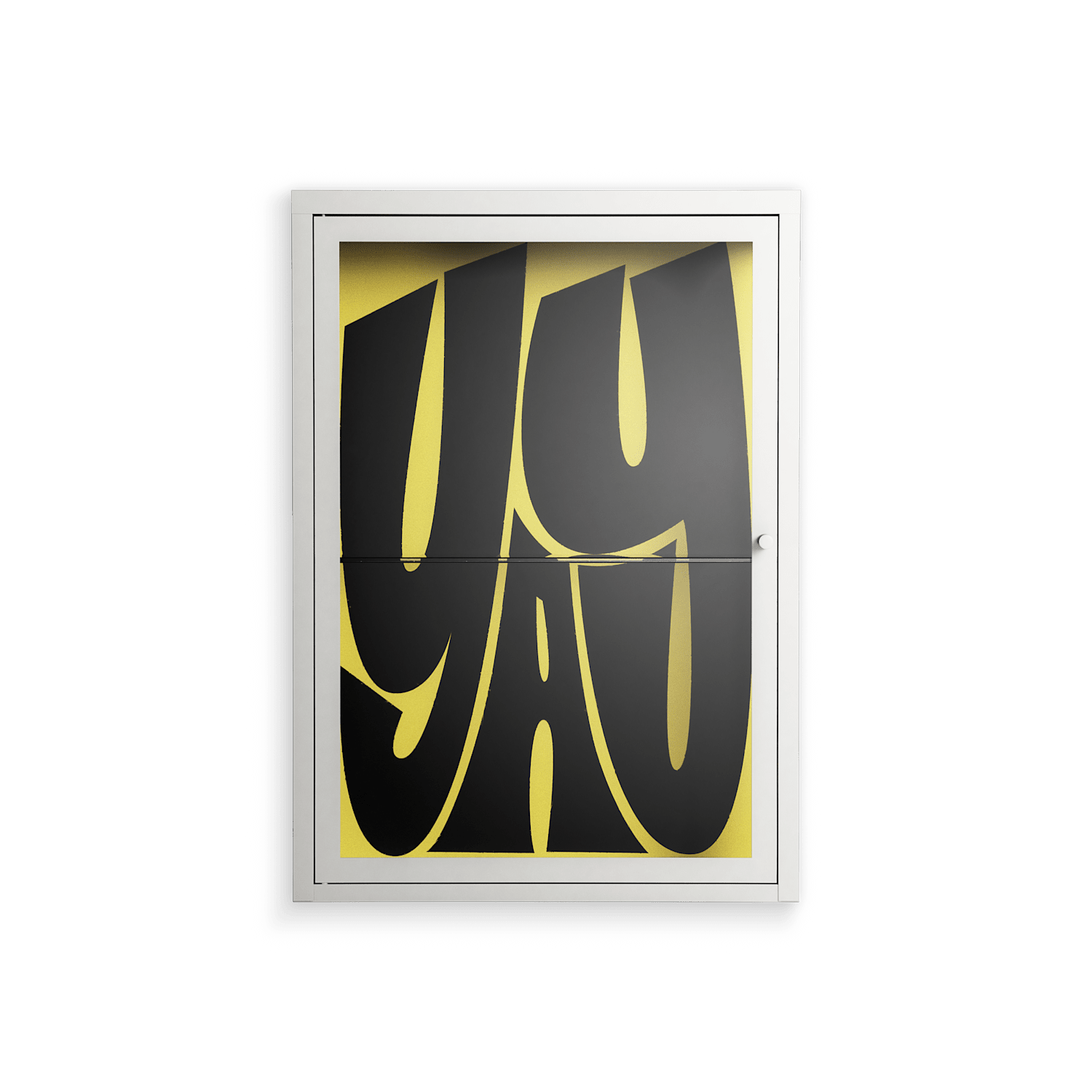 Yay - Wall Cabinet - Vratislav Pecka - Chalk - Clear glass