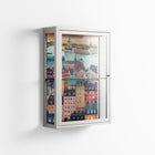 Gamla Stan - Wall Cabinet - Nur Rydberg - Chalk - Clear glass
