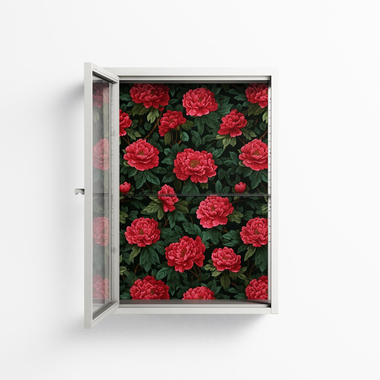 Mormors Rabatt - Wall Cabinet - Nur Rydberg - Chalk - Clear glass