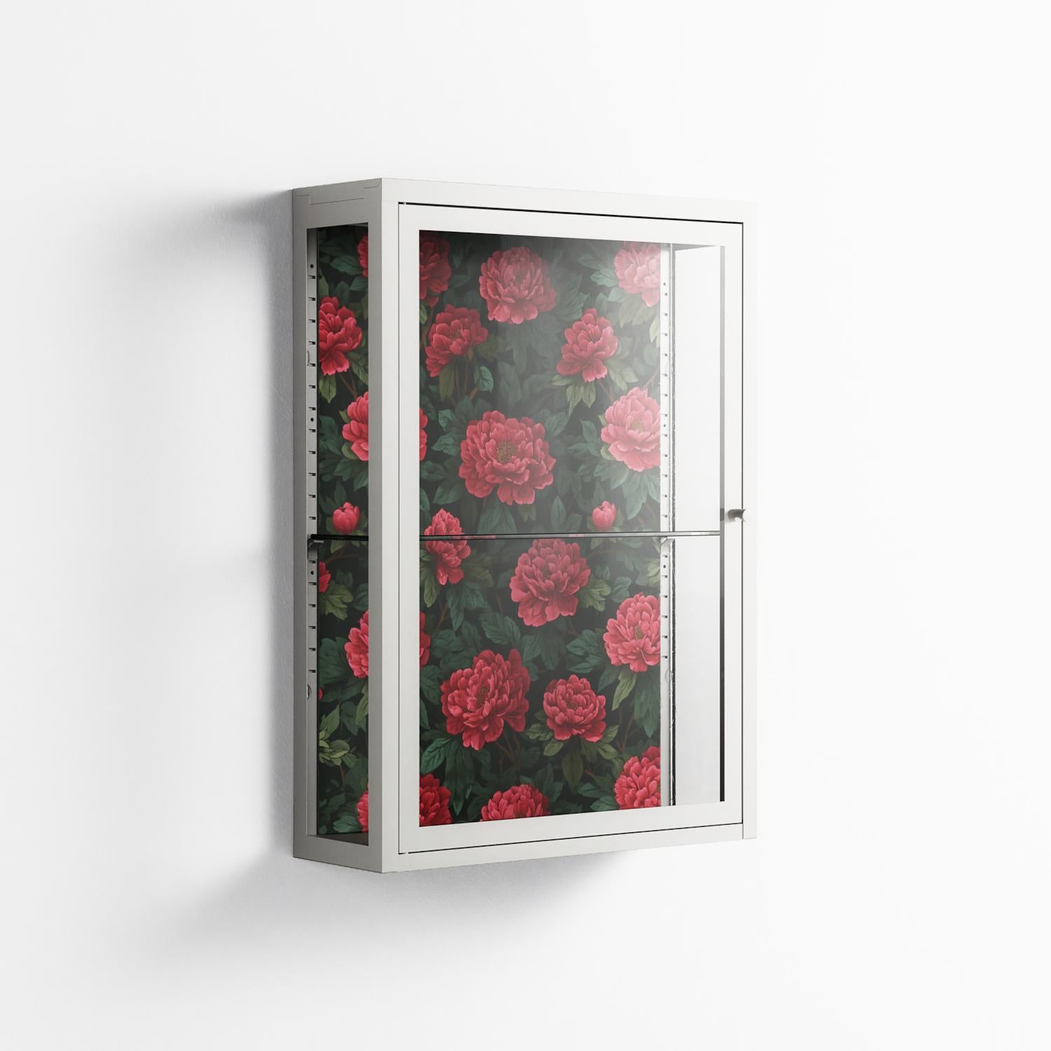 Mormors Rabatt - Wall Cabinet - Nur Rydberg - Chalk - Clear glass