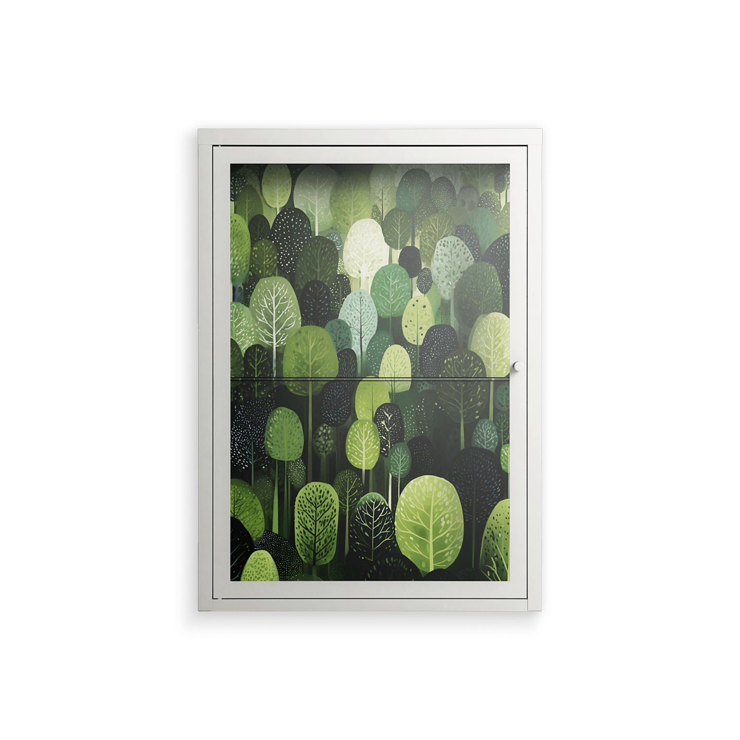 Tummetott - Wall Cabinet - Nur Rydberg - Chalk - Clear glass
