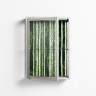 Björkskog - Wall Cabinet - Nur Rydberg - Chalk - Clear glass