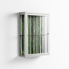 Björkskog - Wall Cabinet - Nur Rydberg - Chalk - Clear glass