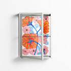 Big Orange Blooms - Wall Cabinet - Katie O’Shea - Chalk - Clear glass