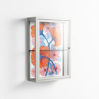 Big Orange Blooms - Wall Cabinet - Katie O’Shea - Chalk - Clear glass