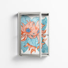 Big Orange Blooms 2 - Wall Cabinet - Katie O’Shea - Chalk - Clear glass