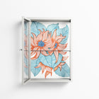 Big Orange Blooms 2 - Wall Cabinet - Katie O’Shea - Chalk - Clear glass