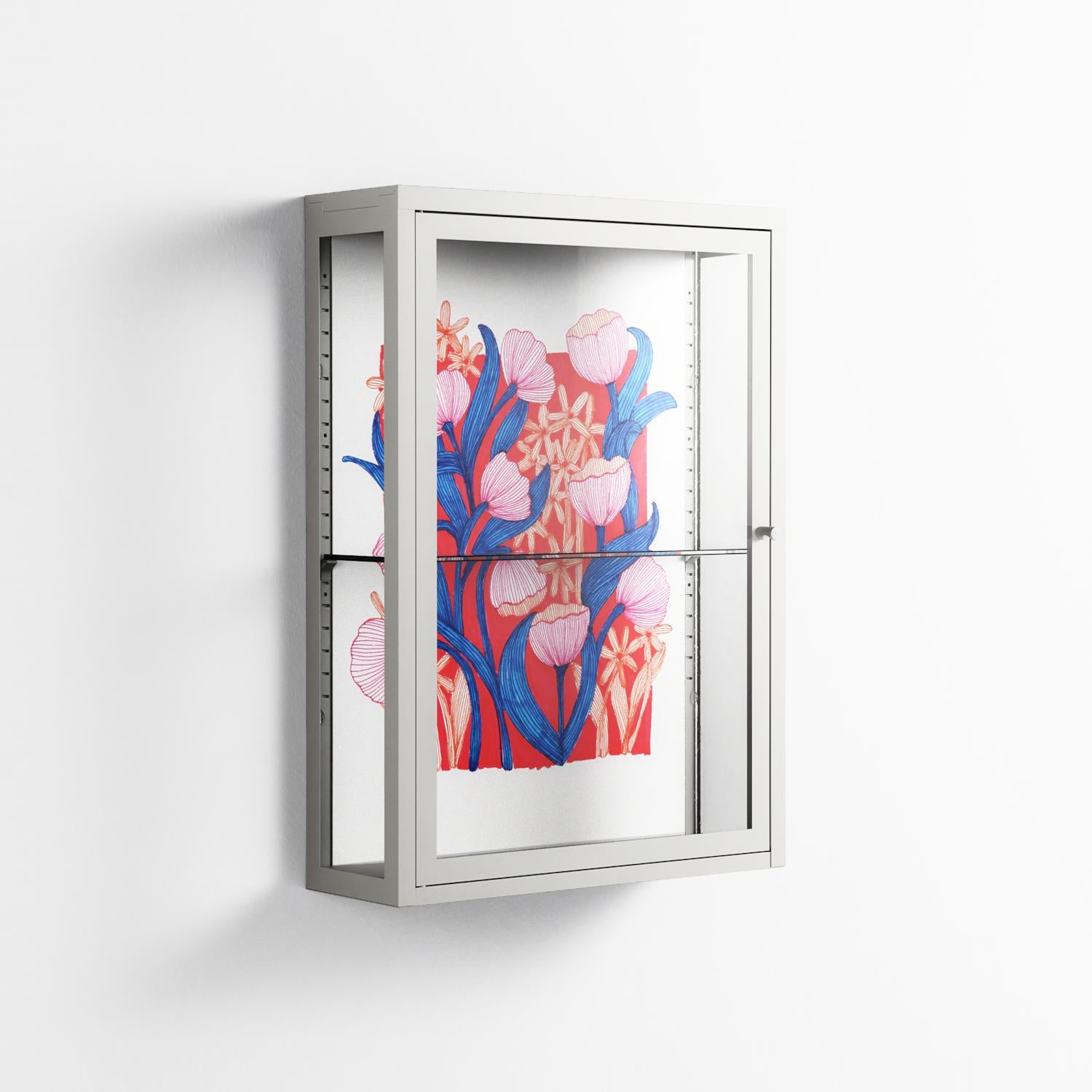 Buttercup - Wall Cabinet - Katie O’Shea - Chalk - Clear glass