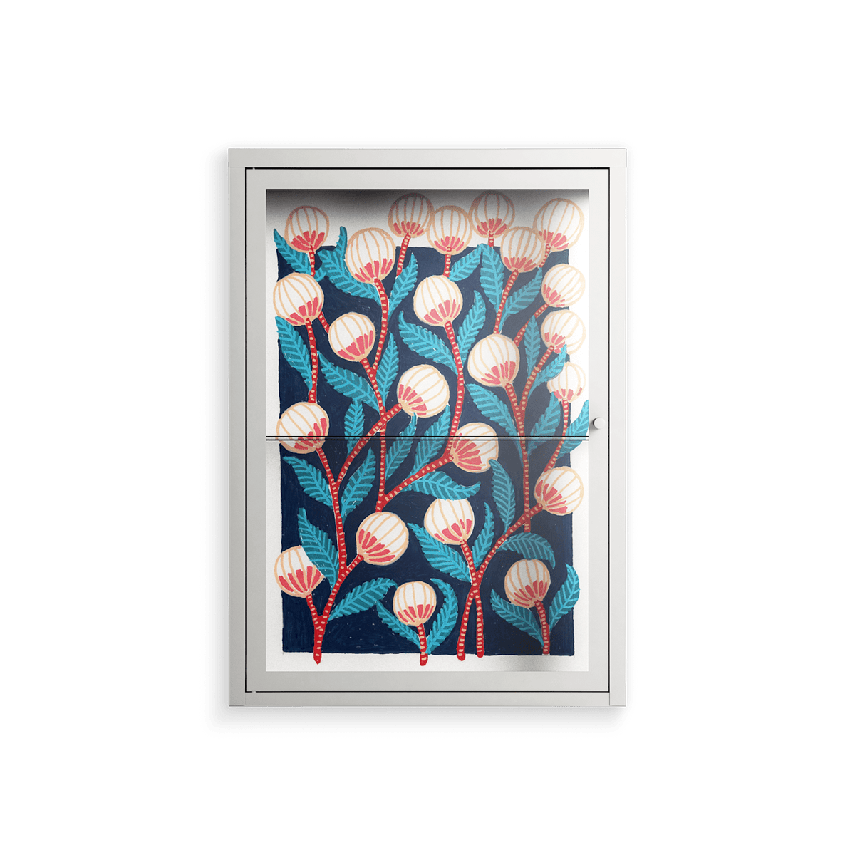 Gooseberries - Wall Cabinet - Katie O’Shea - Chalk - Clear glass