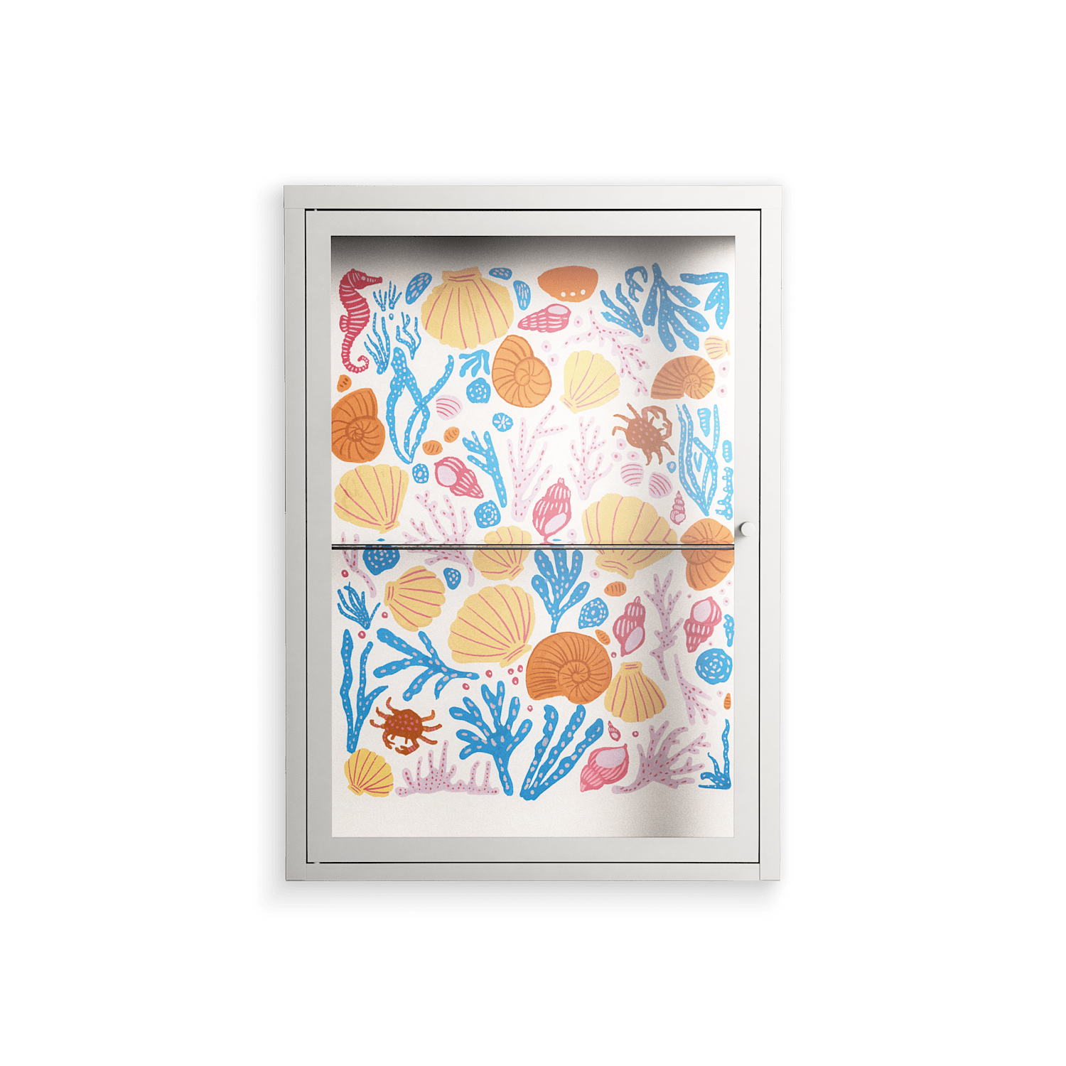 Sea Critters - Wall Cabinet - Katie O’Shea - Chalk - Clear glass