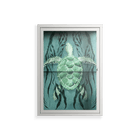 Turtle With Kelp - Wall Cabinet - Katie O’Shea - Chalk - Clear glass