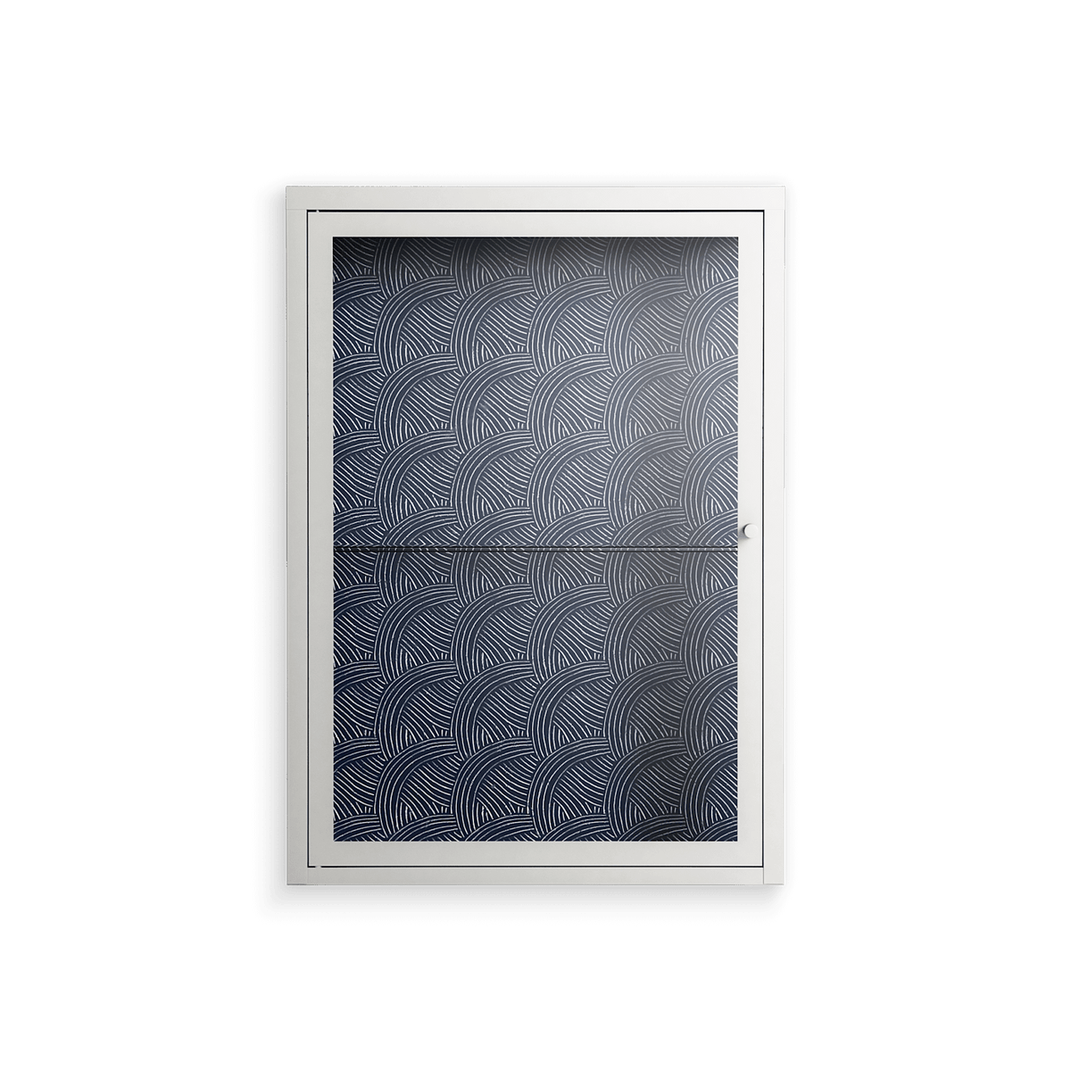 Basket Weave - Wall Cabinet - Katie O’Shea - Chalk - Clear glass