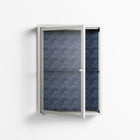 Basket Weave - Wall Cabinet - Katie O’Shea - Chalk - Clear glass